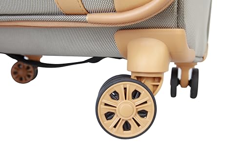 Image of Dockers Seahorse Softside Expandable 8-Wheel Spinner Travel Checked Luggage, 28-Inch, New British Khaki