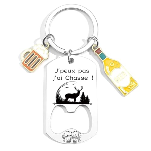 JRZDFXS Cadeau Chasseur Décapsuleur Chasse Porte clef Personnalisé pour un Chasseur - Accessoires...