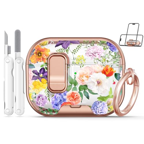 Polislime AirPod Pro 3 �P�[�X 2025�A�Z�[�t�e�B���b�N&�d�b�X�^���h�t�� �t���[����AirPod Pro 3����P�[�X�J�o�[ �����p �K�[���[ iPod Pro 3�P�[�X �L�[�`�F�[��&�N���[�i�[�L�b�g�t�� - 7�F�̉�