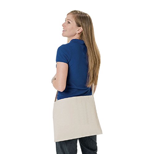 Cross Body Canvas Totes Small Messenger Tote Bags Long Shoulder Straps (Set Of 1, Natural) #TOP1