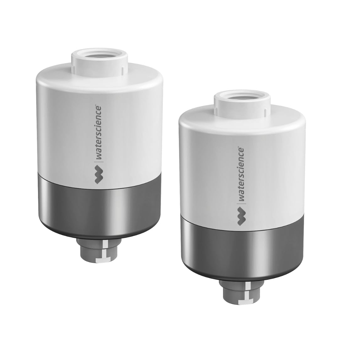 WaterScience CLEO Shower and Tap Filter for Hard Water (Pack of 2) | Water Softener for Bathroom | Hard Water Filter - CLEO-SFU-423 (B0DD33GTDR) Amazon Price History, Amazon Price Tracker