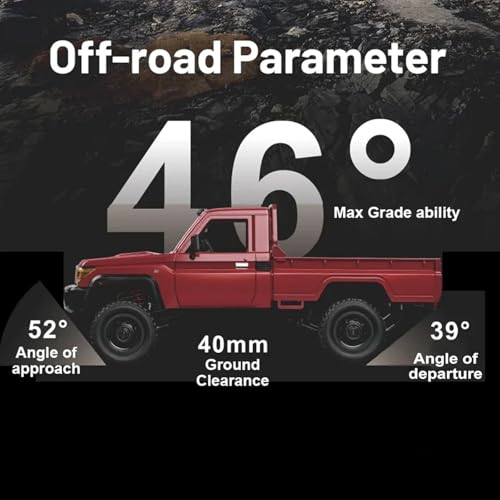 Image of Samtop MN-82 1 /16 Scale RC Rock Crawler Truck, 4x4 Off-Road Remote Control Car with 2.4GHz Remote & Dual 1200mAh Batteries - Ideal Gift for Birthday /Christmas /Halloween (Ages 8+)