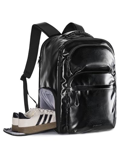 Image of BAGSMART 30L Travel Backpack, 15.6 Inch Carry On Backpack Flight Approved, Water Resistant Weekender Bag Daypack, Black