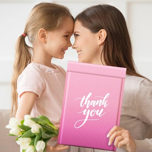 Image of Fuxury Gradient Pink Bubble Mailers 10.5x16 inchUsable 10.5x15 inchPadded Envelopes