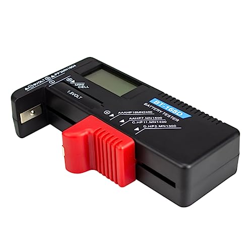 Balacoo Digital Battery Tester for C Compact to Voltage Checker with Design for Home and Travel Use Black Red