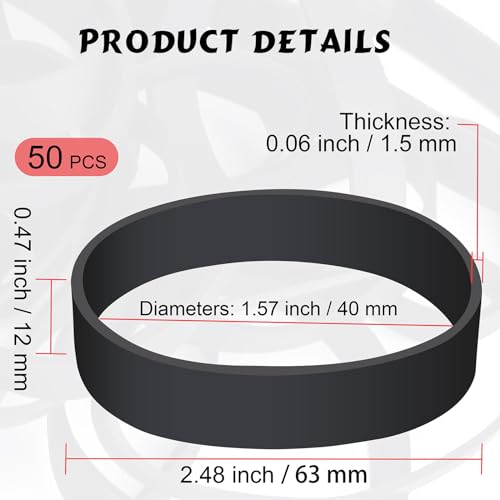 50 Pcs Tactical Rubber Bands, #82 Heavy Duty UV Heat Cold Resistant Thick Strong Elastic Large Wide Rubber Bands for Outdoor Hiking Backpacking Survival Camping Biking Fixed Item image 7