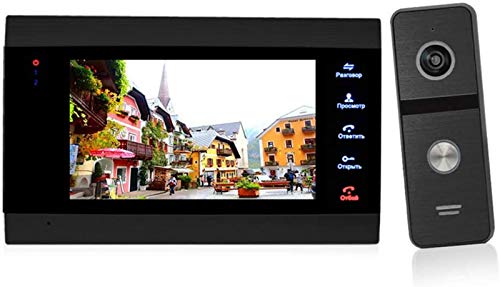 Drahtlose IP-Video-Türsprechanlage - Smart Home mit 7-Zoll-LCD-Monitor-Türklingel-Kit mit wasserdichter IP 65 IR-Nachtsichtkamera für Wohnhäuser
