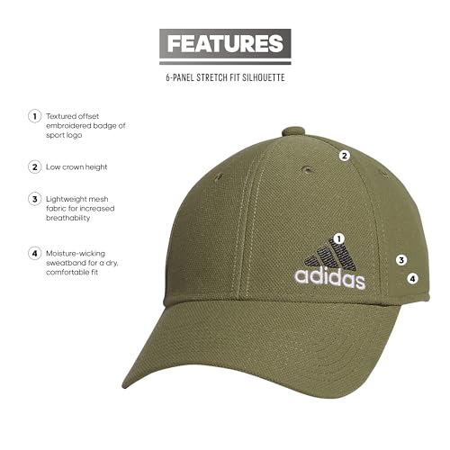 Image of Adidas Mens Release 3 Structured Stretch Fit Cap Discontinued