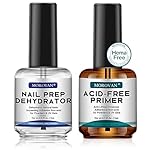 Morovan Professional Natural Nail Prep Dehydrate and Acid-Free Primer, Dehydrator for Acrylic and Gel Nail Polish, Non Acid Primer for UV Gels Fast Dry Superior Bonding Agent Gift Box Set
