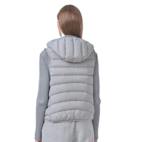 Colete feminino leve – Jaquetas femininas ultraleve com gola alta sem mangas Ultraleve para inverno