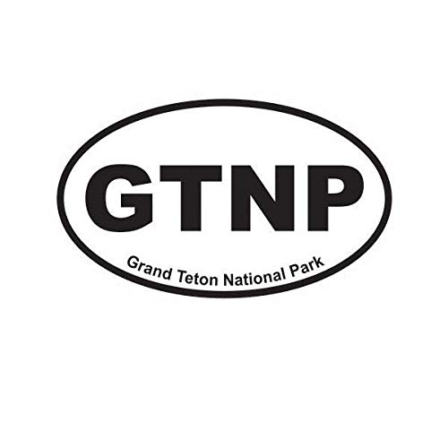 ION Graphics Grand Teton National Park Oval Sticker Decal Vinyl Euro GTNP 5 Bumper Locker Laptop Window - Sticks to Any Surface