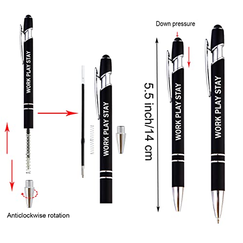 Pasisibick 12 Pieces Motivational Inspirational Quotes Snarky Screen Touch Stylus Ballpoint Pens, Office Encouraging Scriptures, Black Ink (12 Color,Motivational) #TOP3