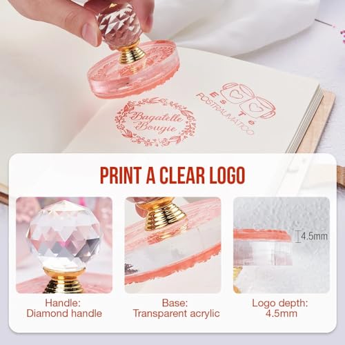Personalized Stamp,Custom Rubber Stamp with logo Name For Address Stamps Address,Business,Soap DIY Craft