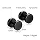 9 Paare 3-12 mm Tian Edelstahl Herren Ohrstecker Creolen Tunnel Ohrringe für Damen Edelstahl Herren Pierced Earrings Schwarz Stud Earrings (Schwarz)