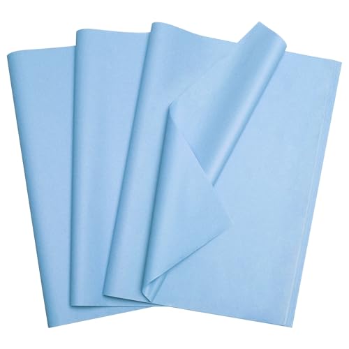 Bobobag 100 Sheets Grey Blue Tissue Paper 20 x 14 Tissue Paper for Gift Bags Bulk Gift Wrapping Tissue for DIY Crafts Birthday Christmas and Holiday Decor