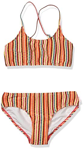 Seafolly Girls' Tankini Swimsuit Set, Sample Geo Multi, 8