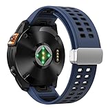 CZhkg Silicona Deportes Brazalete para Garmin instinct 2x/Enduro 2 Strap,Repuesto Correa liberación Rápida Armband Correa de Reloj Wristband para Garmin Enduro 2/instinct 2x (negro azul)