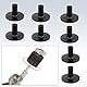 10 Stück Beckenhülsen mit Stab,Beckenständer Hülsen,Trommelbeckenhülsen, Ersatz für Shelf Drum Kit,Filz Hi-Hat-Becher Trommel Beckenständer Zubehör für Regal Schlagzeug Percussion Instrument