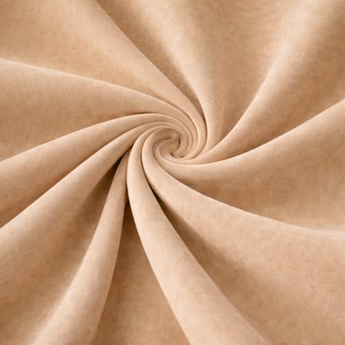 Image of Blackout Curtains for Bedroom Pack of 2 - Beige 5 Feet Long, 4.5 Ft Wide, Thermal Insulated Room Darkening Curtains, Light Blocking, Noise Reducing & Energy Saving Drapes (5 x 4.5 Ft)