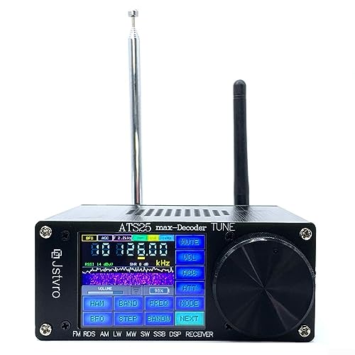 ATS-25Max SI4732 Radio, DSP FM LW MW SW SSB Empfänger, 2,4 Zoll Touchscreen, Funkempfänger-Set, Gehäuse aus Aluminiumlegierung, Digitale Tastatur Zur Eingabe Der Frequenz, DAB Radio