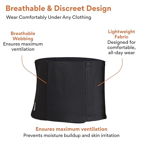 Image of FOVERA Abdominal Belt After Delivery for Tummy Reduction - Lumbo Sacral Lower Back Pain Relief Binder - Breathable Post C-Section Waist Support | For Women & Men (Large, Pack of 1)