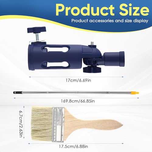 1,7M 160° Mehrwinkel Einstellbare Pinsel Verlängerung, Farbroller mit Teleskopstange, Halterung für Hand-Malerwerkzeug-Verlängerung, Geeignet für Hohe Decken Wände Zier Und Eckenanstrichwerkzeug