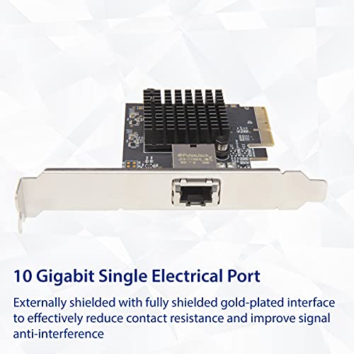 Image of 1 Port 10 Gigabit Ethernet Network Card - PCIe x4 10Gb 10GBASE-T NIC AQTION AQC107-10Gbps Ethernet PCI-Express x4 Adapter SD-PEX24055
