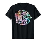Funny Dead Inside But Caffeinated, Tie Dye Coffee Skeleton T-Shirt
