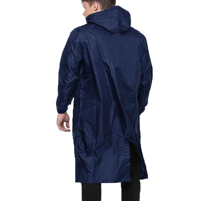 cool dealzz Men's Waterproof Pvc Pastic Polyester Mix Longcoat With Adjustable Hood And Carrying Pouch |Reusable & Packable (Pack of 1)-picture-23