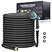Relxitl Garden Hose 100ft, Flexible Water Hose with 10 Function Hose Nozzle, Lightweight, Tangle Free, Rust Proof for Yard, Watering(Black)