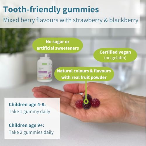 Igennus Methylated Kids Multivitamin Gummy, 90 Sugar Free Gummies, Growth, Brain, Immune Health, Highly Bioavailable B-Vitamins & Methylfolate, Berry Flavour, Clean, Third Party Tested & Vegan, Age 4+ - Image 4
