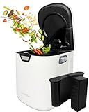 【80%生ごみ削減処理】：aGratHav生ごみ処理機は、たった3.5時間で生ごみを80%削減。高温乾燥・粉砕・冷却処理により、野菜くず、果物くずだけでなく、肉類と魚類も処理できます。忙しいキッチンでも素早く効果的な堆肥化を実現。より緑豊かで清潔な地球づくりに貢献しましょう。 【活性炭フィルター2個と自動洗浄機能】 2個取り替え可能なフィルター付き。活性炭の力で脱臭＆除湿し、強力脱臭システム搭載、イヤな臭いがほとんどしない。自動洗浄より、処理機の内部はいつも清潔に。 【静音設計で使いやすく】：生...