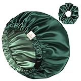 YANIBEST Double Layer Satin Bonnet Silk Bonnet Adjustable Hair Bonnet for Sleeping Hair Bonnets for Women Curly Natural Hair
