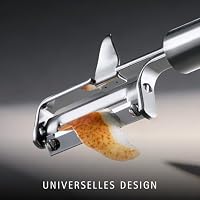 WMF Profi Plus Kartoffelschäler Pendelklinge 19 cm, Pendelschäler einschneidig, Sparschäler, Gemüseschäler, Cromargan Edelstahl teilmattiert, spülmaschinengeeignet – Ansicht 2