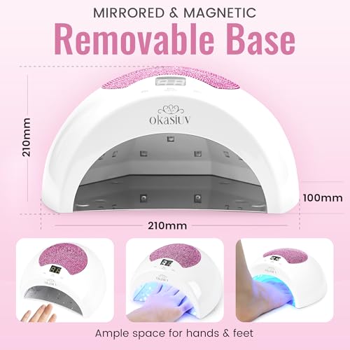 Okasiuv Rechargeable UV LED Nail Lamp Diamond Design Touch Control — view 4