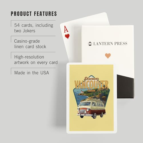 Lantern Press Vancouver Canada LP Camper Van Baraja Poker miniatura 3