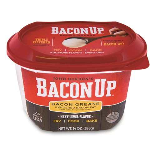 Bacon Up Bacon Grease Rendered Bacon Fat For Frying, Cooking, Baking