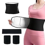 Scettar Fascia Addominale Dimagrante,Cintura Regolabile Cintura Dimagrante Addominale con Tasca,Viene Fornito con Cinturino da Polso E Fascia per La Testa.