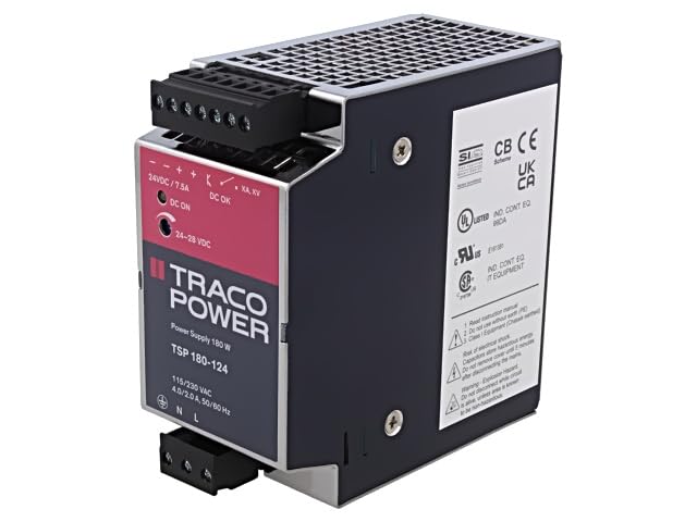 Alimentation à impulsions 24VDC 7,5A TSP 180-124 Traco 180W OUT 1