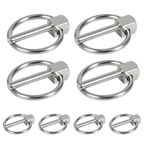 Folding Cotter Pins, Pack of 8, Stainless Steel Folding Pins, Assortment, Safety Pin for Boat, Bicycle, Trailer, Tractor, 3 x 35 mm / 3 x 20 mm (3 x 35 mm)