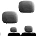Yupbizauto 2X Cars Trucks & Cover DVD tv Monitors Grey Color Polyester Universal Headrest Covers with Foam Backing- Set of 2