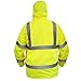 JORESTECH Safety Rain Jacket Waterproof Reflective High Visibility with Interior Mesh Yellow/Lime ANSI Class 3 Level 2 Type R JK-03 (XL)