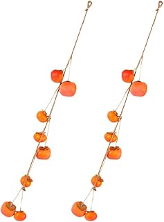 ABOOFAN 2pcs Artificial Fruits Garland Realistic Persimmons String for Photography Display Fall Home Farmhouse Hanging Decor