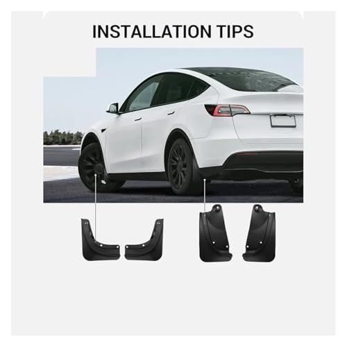 Guardabarros para Tesla Model Y 2020-2024: accesorio de coche sin perforar 2