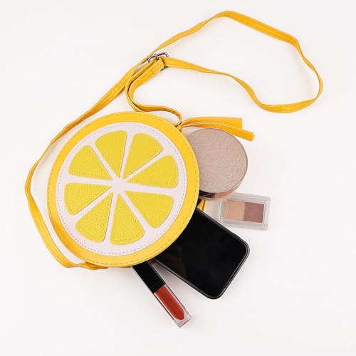 Framendino, Lemon Shaped Cross Body Bag Purse with Shoulder Strap for Women4