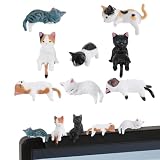 Ceriselle Cat Desk Accessories, 8 pièces Figurines Miniatures de Chats,...