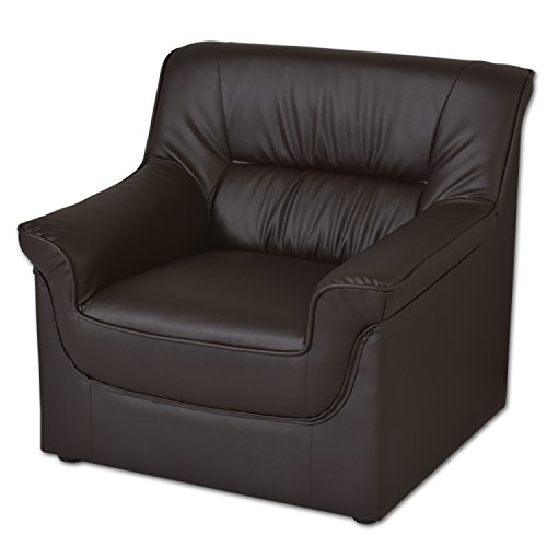 DORIS ドリス 応接 ソファー 1人掛け 肘付き 応接家具 肘置き レザー ブラウン ヒースロー1P