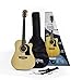 Washburn 6 String Acoustic Guitar Pack, Right, Natural (AD5CEPACK-A)
