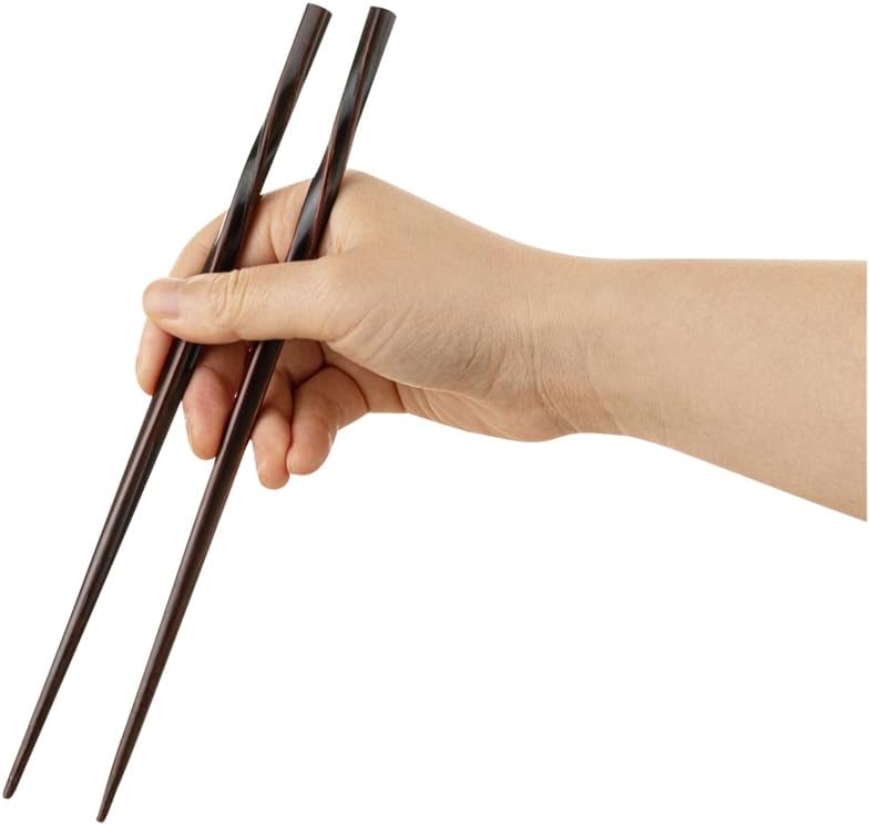 Bambuddha 9 Inch To Go Chopsticks - 100 Durable Bamboo Chopsticks with Twisted Design - Dark Brown - Ideal for Cafes and Restaurants