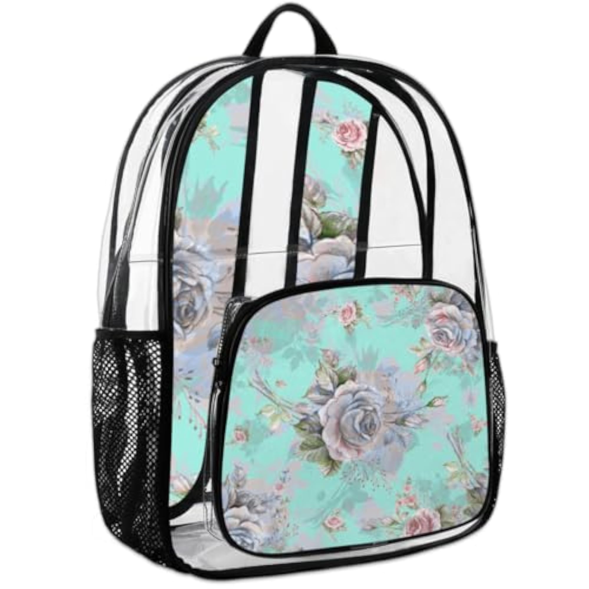 Beautiful Rose Heavy Duty Transparent Backpack